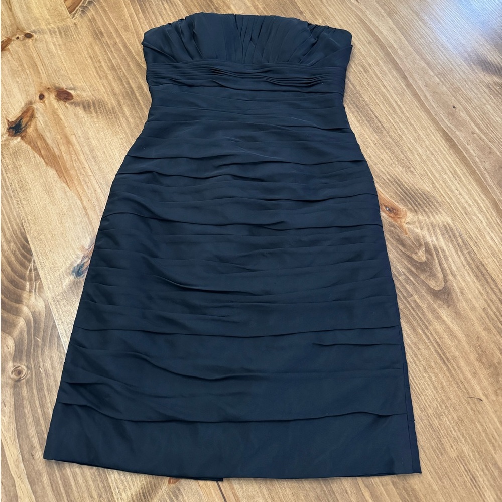 Bill Levkoff Black Cocktaill Party Dress Size 10 Ruched